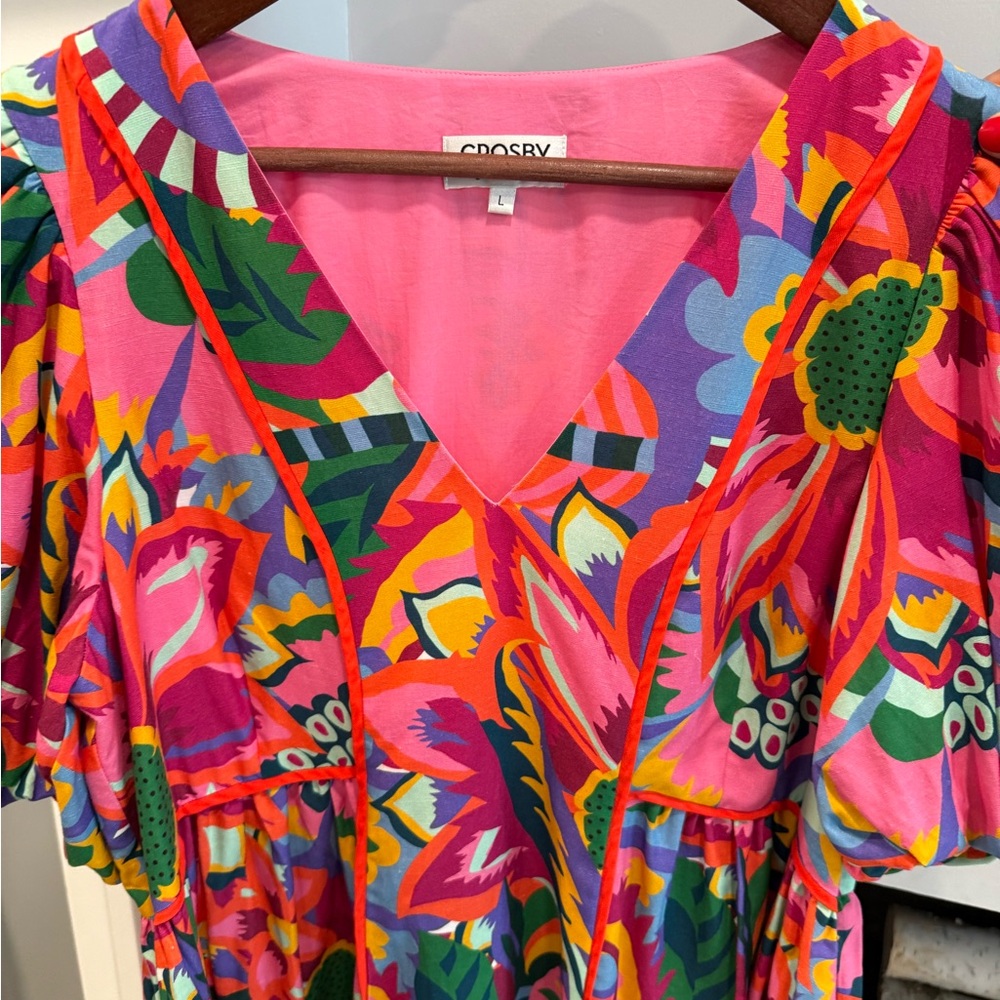 CROSBY by Mollie Burch Colorful Floral Dress | Size Large - Picture 2 of 12